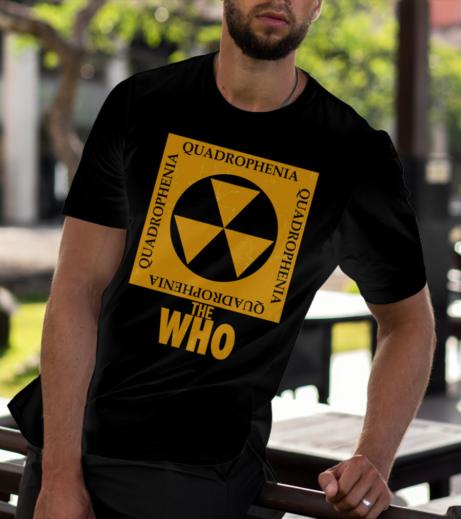 The Who Quadrophenia Yellow Radiation Symbol Square T-Shirt