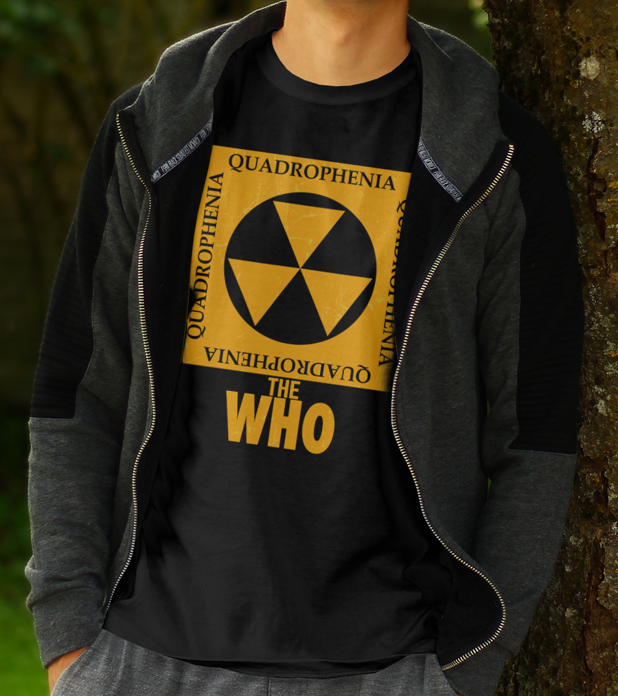 The Who Quadrophenia Yellow Radiation Symbol Square T-Shirt