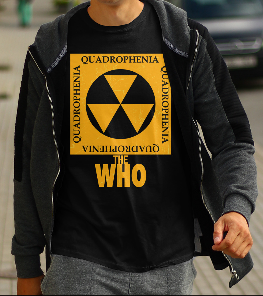 The Who Quadrophenia Yellow Radiation Symbol Square T-Shirt