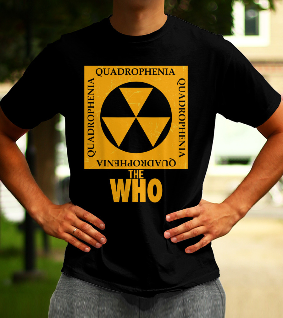 The Who Quadrophenia Yellow Radiation Symbol Square T-Shirt
