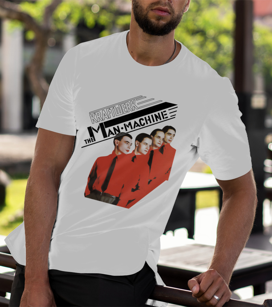 Kraftwerk The Man Machine Album Art Red Outfit Quartet T-Shirt