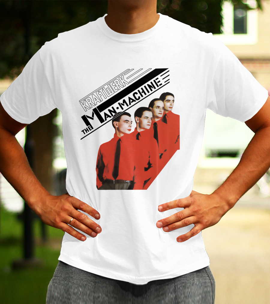 Kraftwerk The Man Machine Album Art Red Outfit Quartet T-Shirt