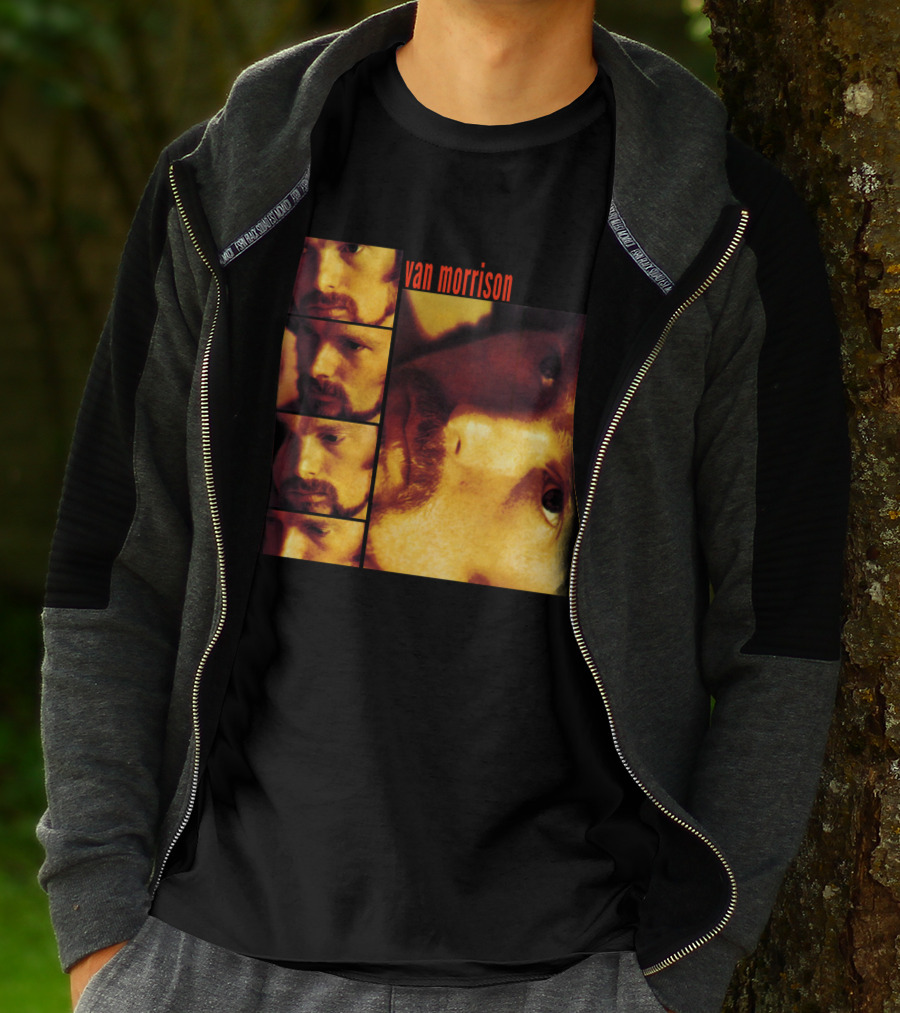 Van Morrison Moondance 1970 Album Cover Multiple Portraits T-Shirt