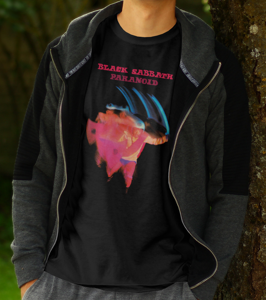 Black Sabbath Paranoid 1970 Album Cover T-Shirt