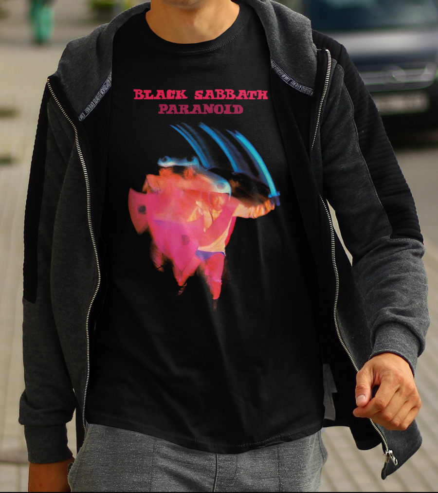 Black Sabbath Paranoid 1970 Album Cover T-Shirt
