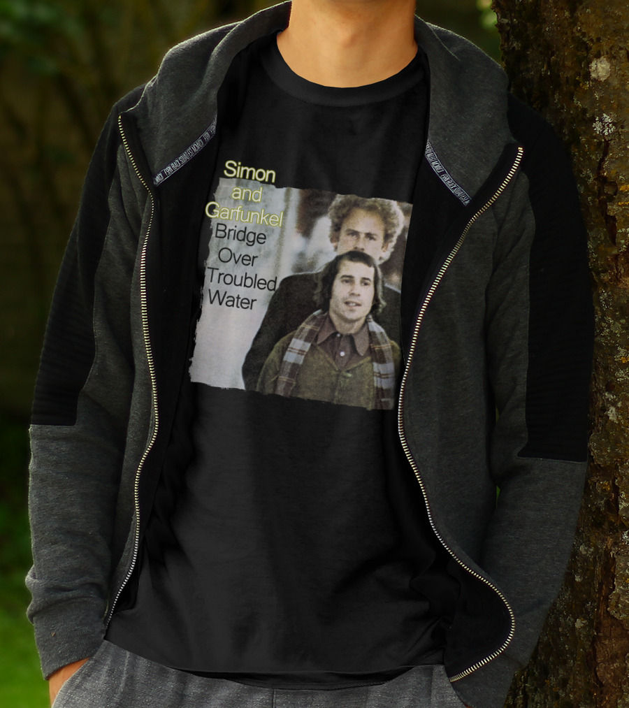 Simon And Garfunkel Bridge Over Troubled Water 1970 Album Cover T-Shirt