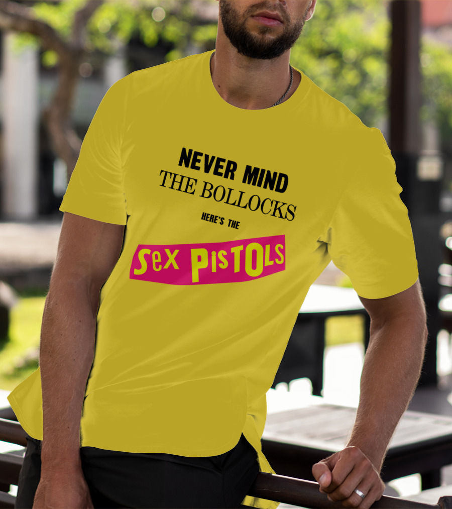 Never Mind The Bollocks Here's The Sex Pistols Classic Punk Rock Album Cover T-Shirt