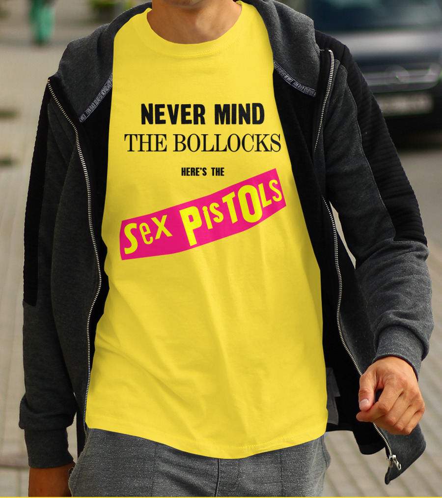Never Mind The Bollocks Here's The Sex Pistols Classic Punk Rock Album Cover T-Shirt