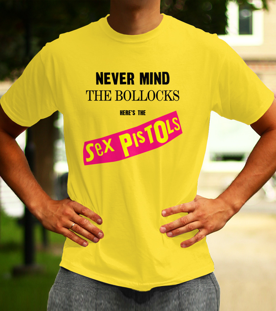 Never Mind The Bollocks Here's The Sex Pistols Classic Punk Rock Album Cover T-Shirt