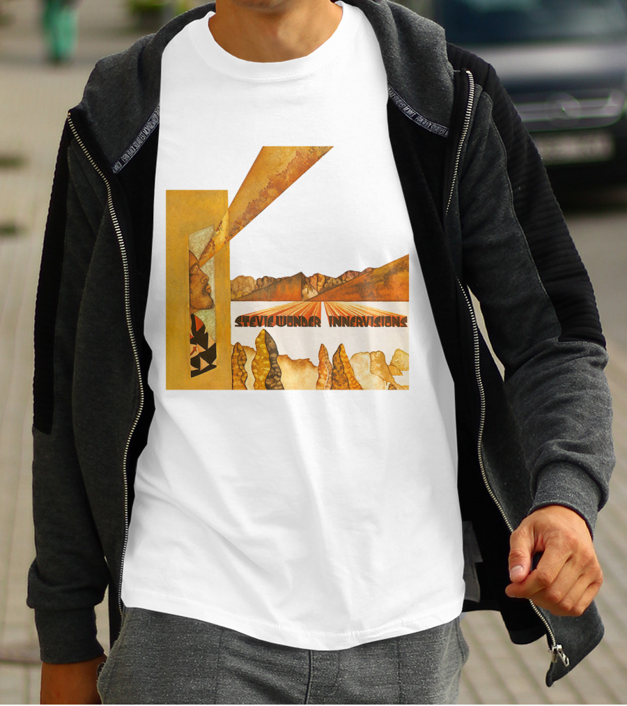 Stevie Wonder Innervisions Album Art Landscape Motif T-Shirt