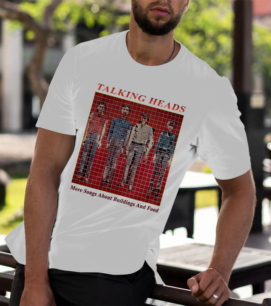 TALKING HEADS More Songs About Buildings And Food Album Cover With Grid T-Shirt