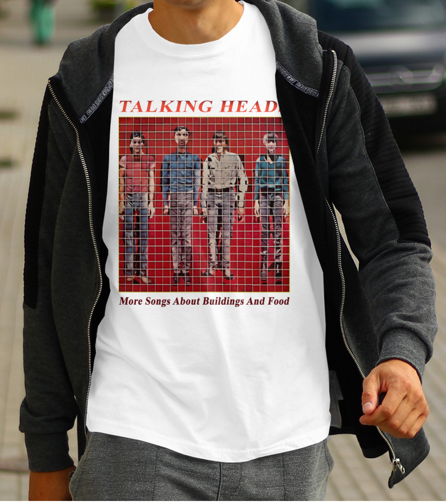 TALKING HEADS More Songs About Buildings And Food Album Cover With Grid T-Shirt
