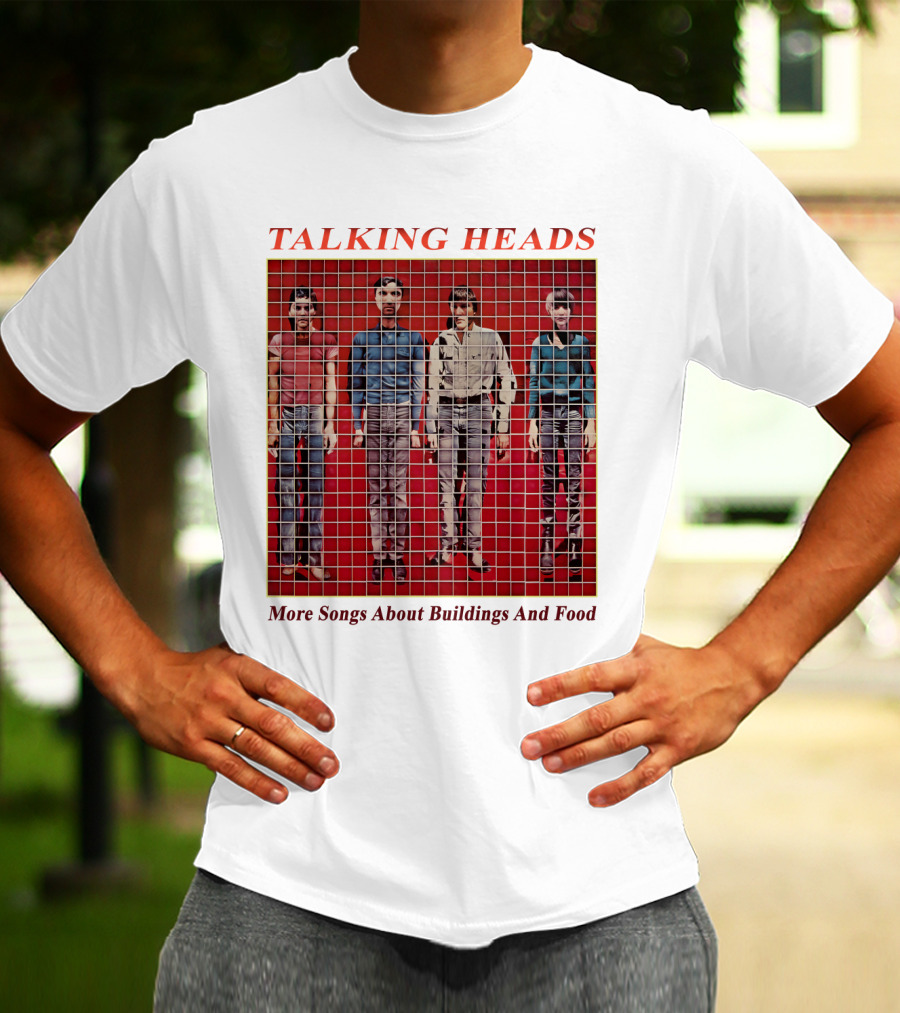 TALKING HEADS More Songs About Buildings And Food Album Cover With Grid T-Shirt