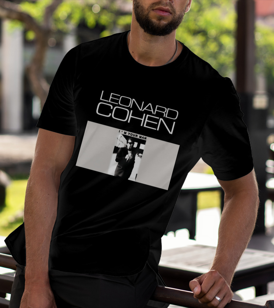LEONARD COHEN I'M YOUR MAN Classic Monochrome T-Shirt