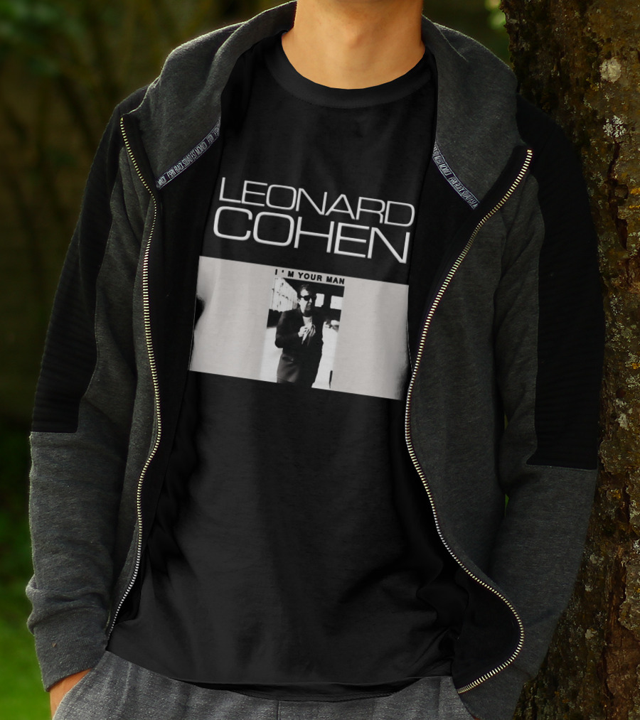 LEONARD COHEN I'M YOUR MAN Classic Monochrome T-Shirt