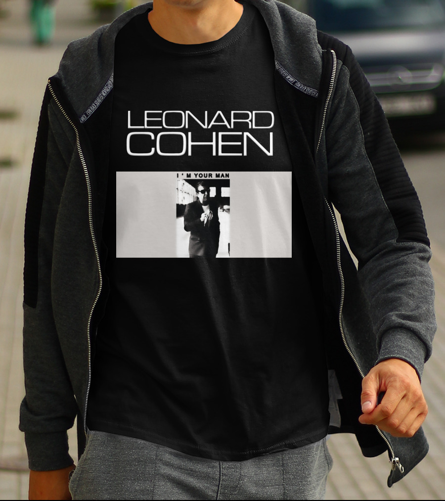 LEONARD COHEN I'M YOUR MAN Classic Monochrome T-Shirt