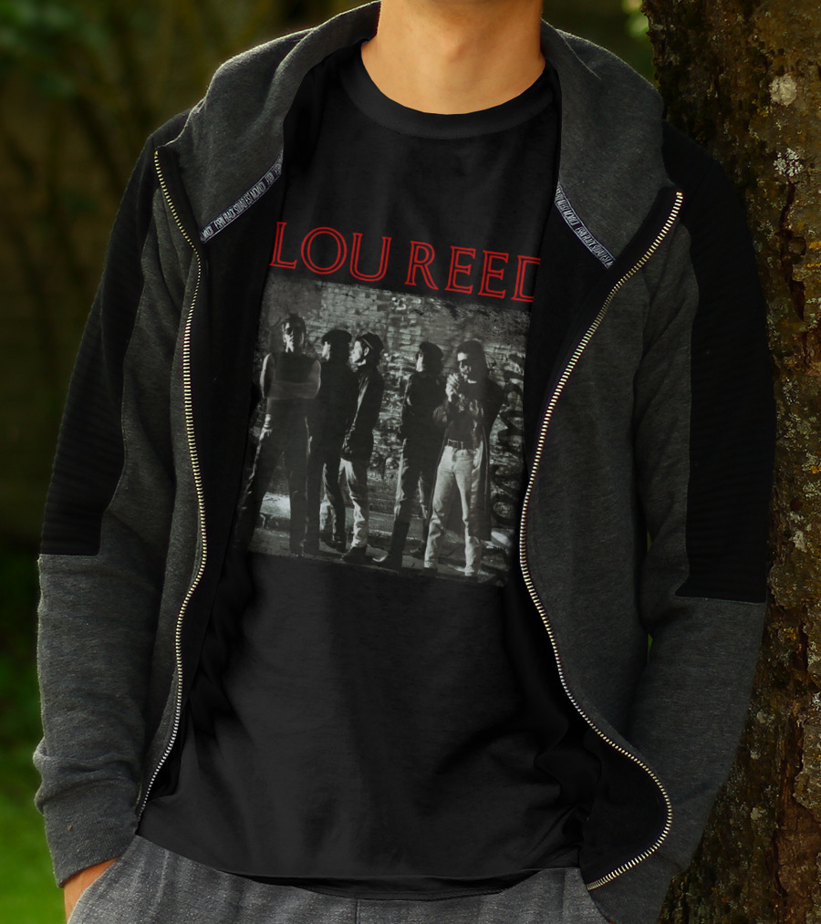 Lou Reed Vintage Band Photo Monochrome Style T-Shirt