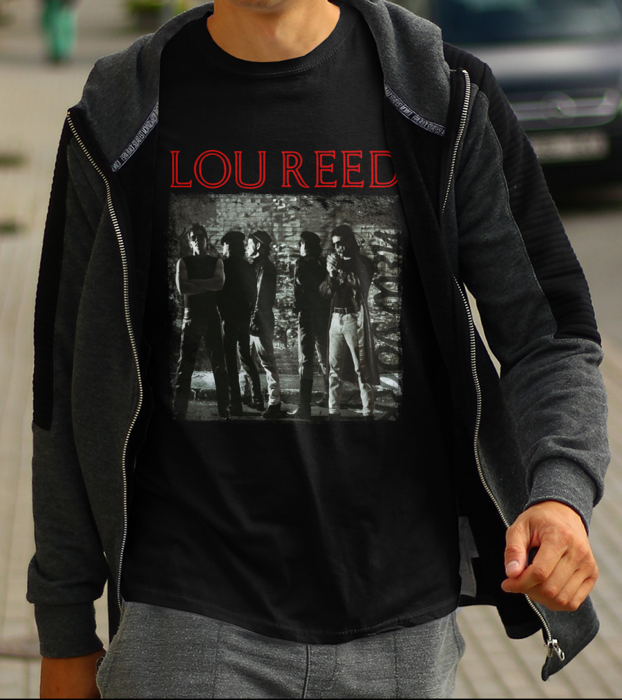 Lou Reed Vintage Band Photo Monochrome Style T-Shirt