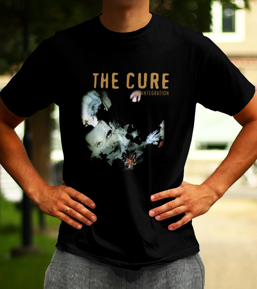 The Cure Disintegration Album Cover Floral Collage T-Shirt