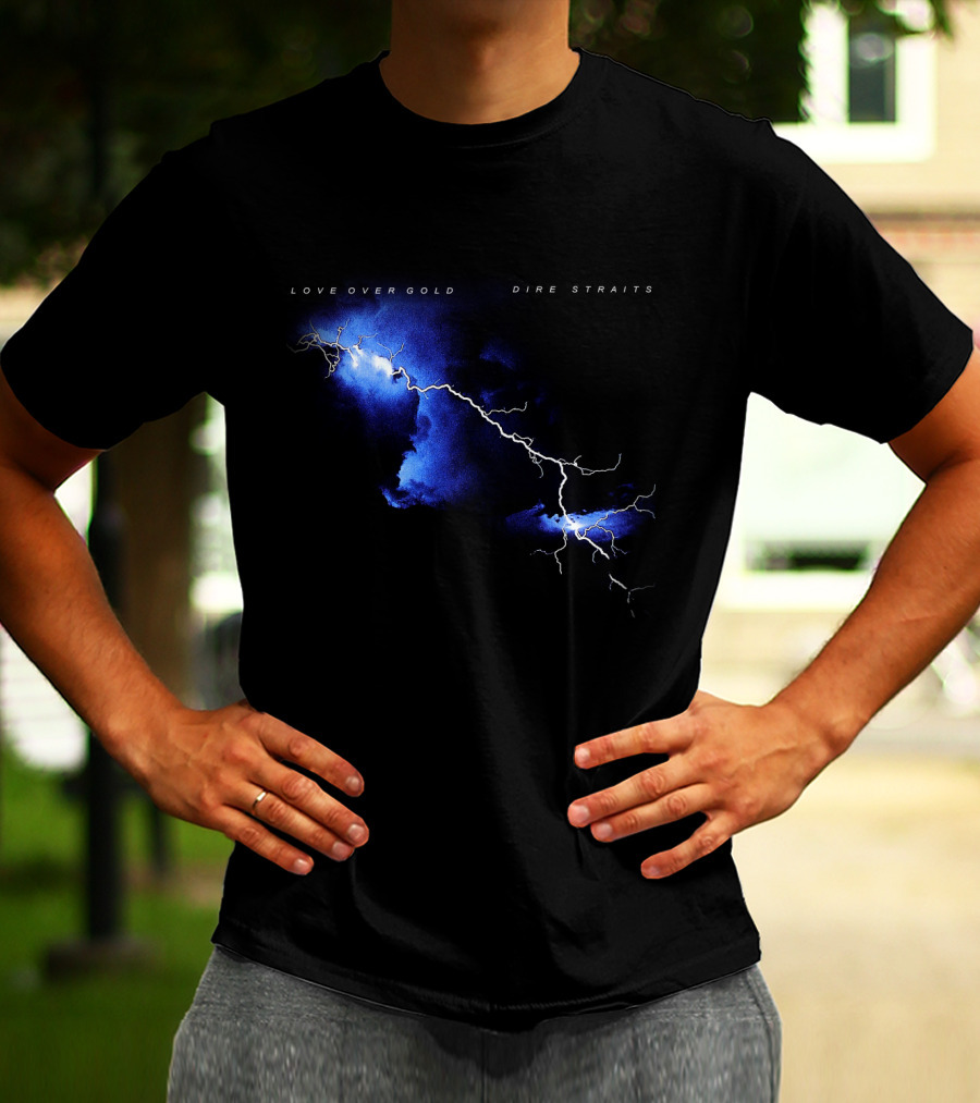 Dire Straits Love Over Gold Lightning Album T-Shirt
