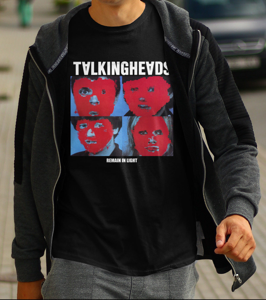 Talking Heads Remain In Light Pixelated Faces Album Cover T-Shirt