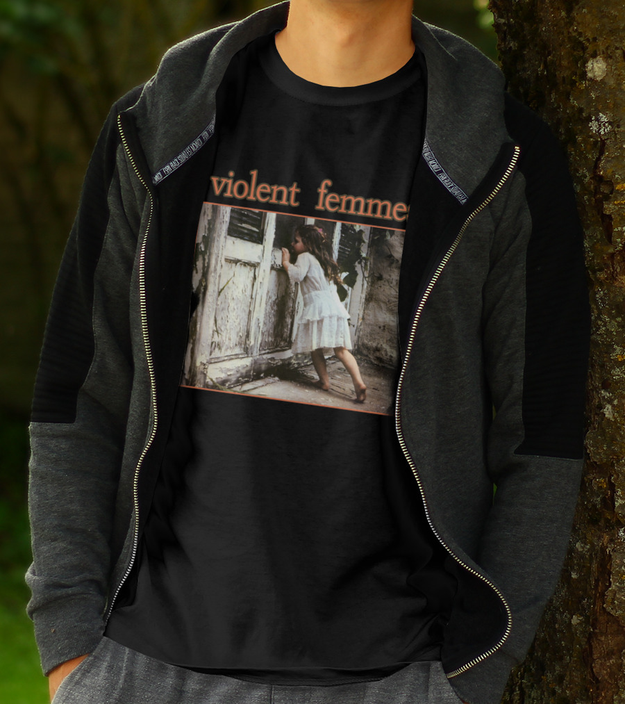 Violent Femmes Child Peeking Through Doorway Album Cover T-Shirt