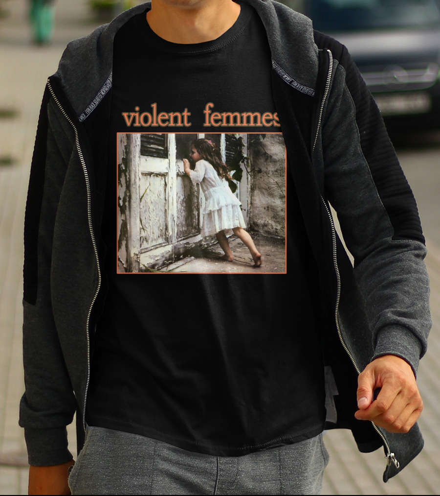 Violent Femmes Child Peeking Through Doorway Album Cover T-Shirt