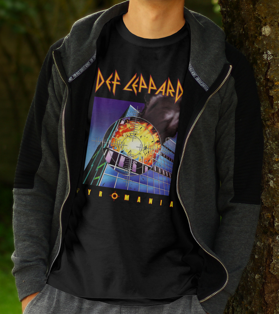 Def Leppard Pyromania Album Art Explosion Building Iconic T-Shirt