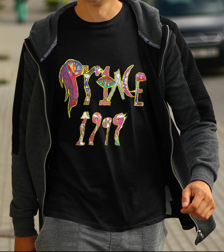 Prince 1999 Album Cover Art Psychedelic Style T-Shirt