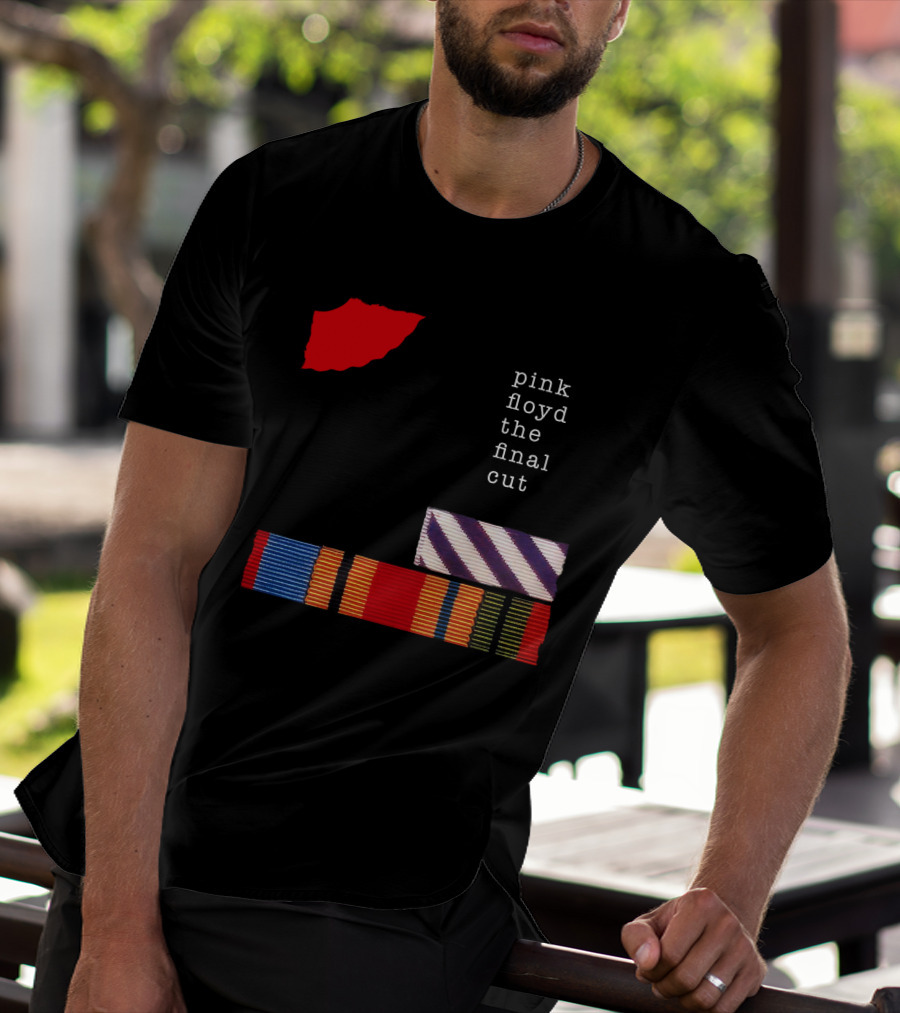 Pink Floyd The Final Cut Album Art With Military Ribbon And Black T-Shirt