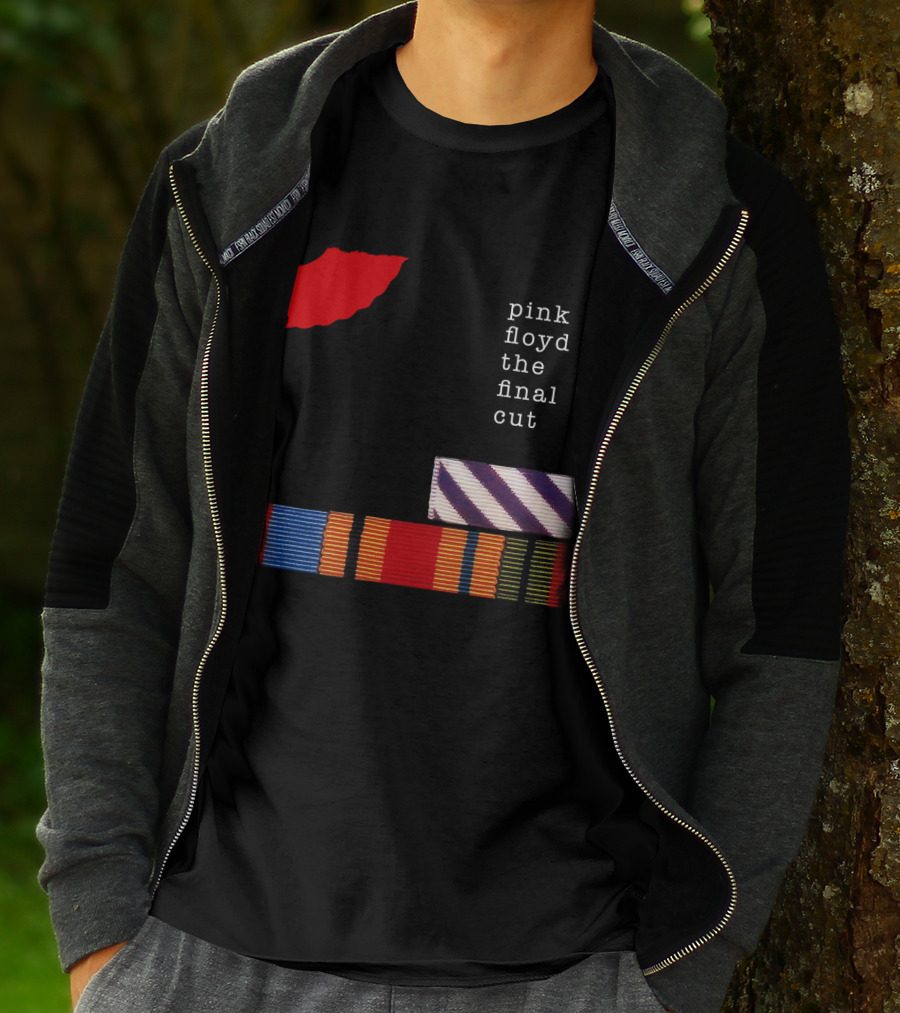Pink Floyd The Final Cut Album Art With Military Ribbon And Black T-Shirt