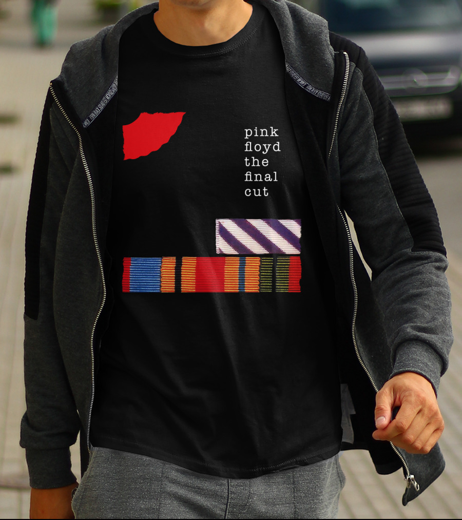 Pink Floyd The Final Cut Album Art With Military Ribbon And Black T-Shirt