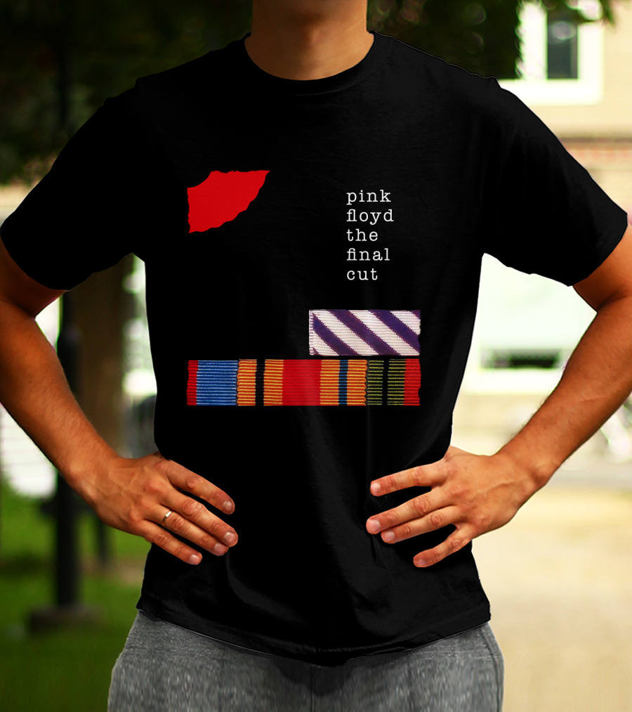 Pink Floyd The Final Cut Album Art With Military Ribbon And Black T-Shirt