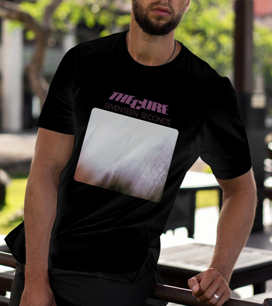 The Cure Seventeen Seconds Blurred Trees Album Cover T-Shirt