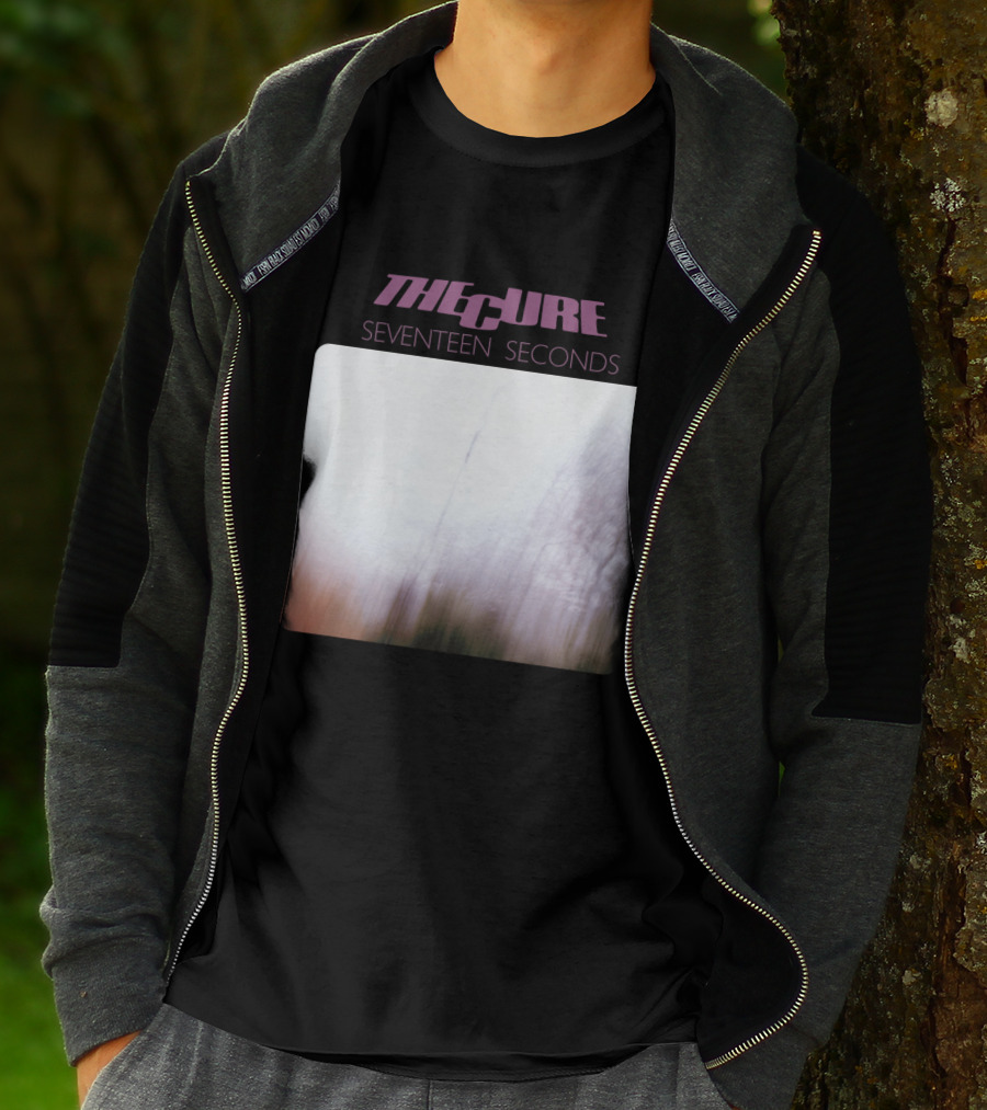 The Cure Seventeen Seconds Blurred Trees Album Cover T-Shirt