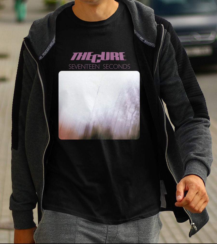 The Cure Seventeen Seconds Blurred Trees Album Cover T-Shirt