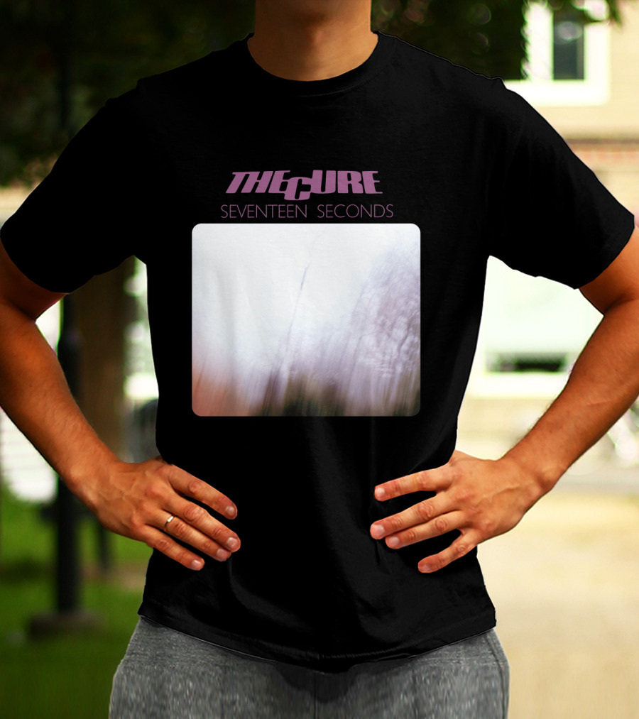 The Cure Seventeen Seconds Blurred Trees Album Cover T-Shirt