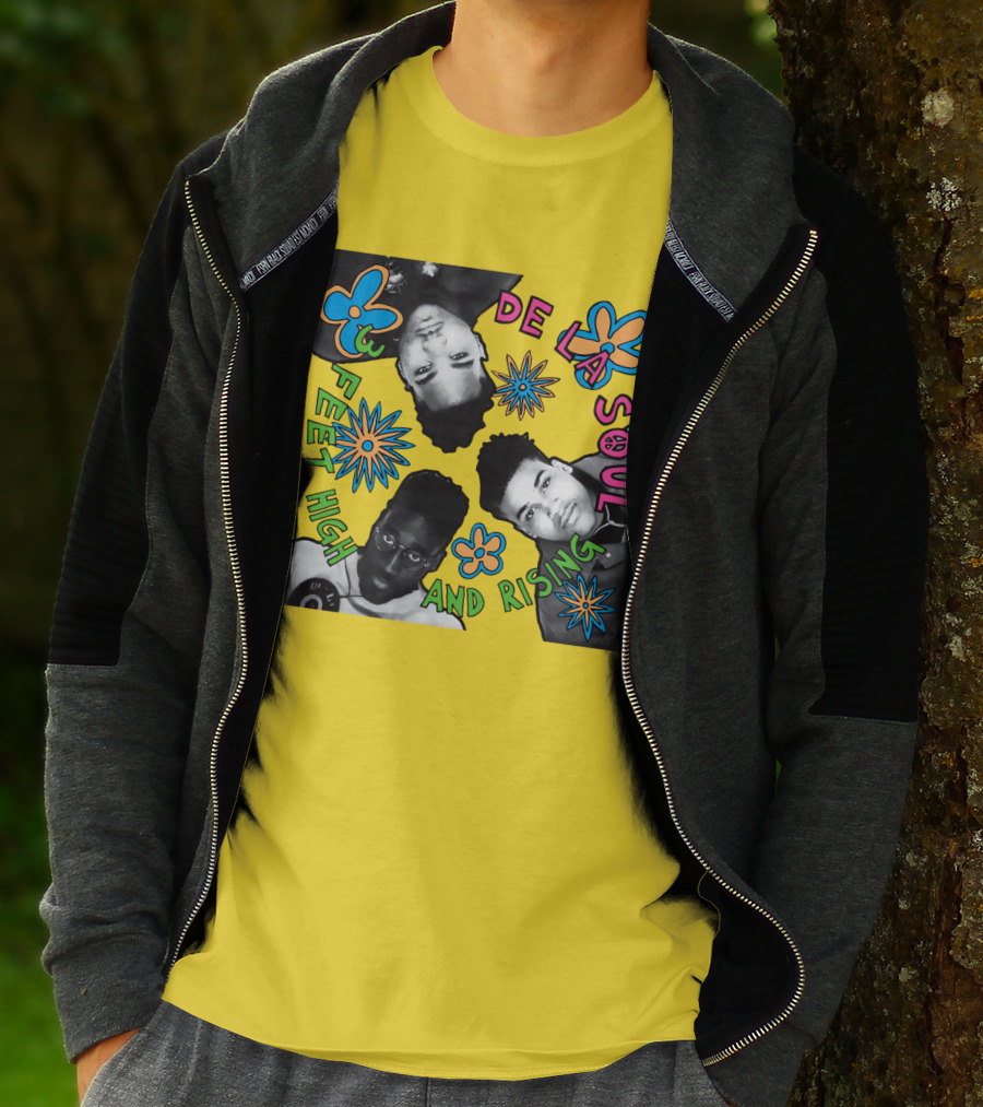 De La Soul 3 Feet High And Rising Psychedelic Flower T-Shirt