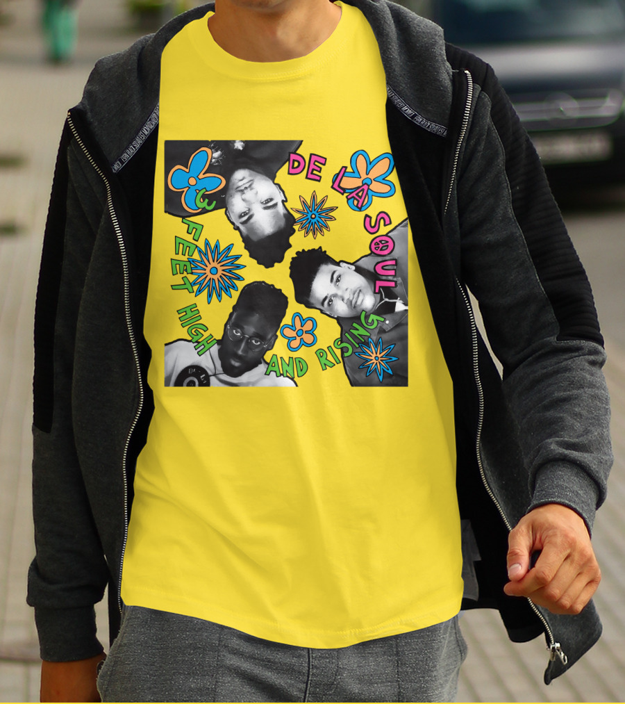 De La Soul 3 Feet High And Rising Psychedelic Flower T-Shirt