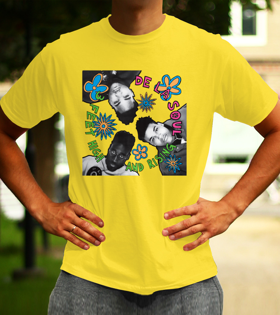 De La Soul 3 Feet High And Rising Psychedelic Flower T-Shirt