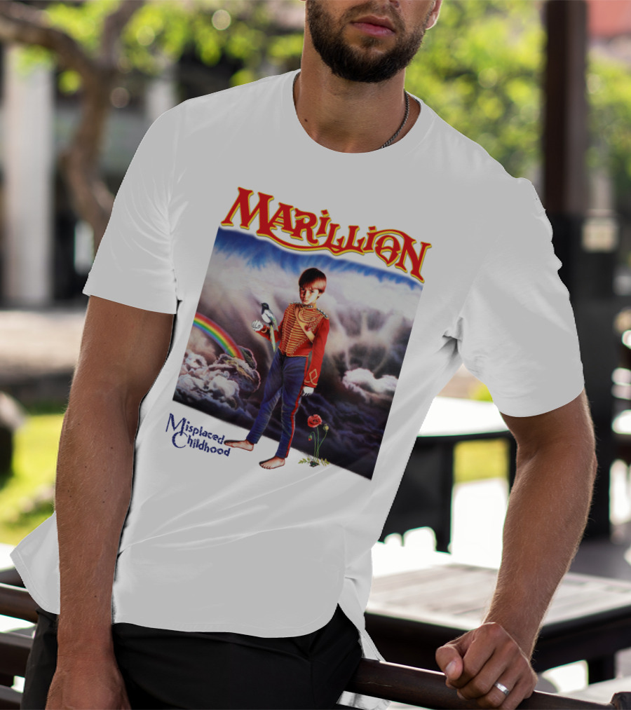 Marillion Misplaced Childhood Rainbow Cloudy Sky Soldier Boy T-Shirt