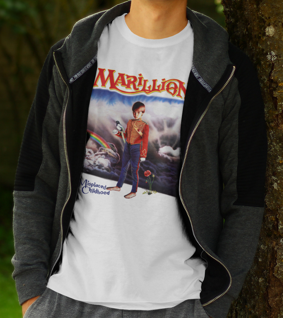 Marillion Misplaced Childhood Rainbow Cloudy Sky Soldier Boy T-Shirt