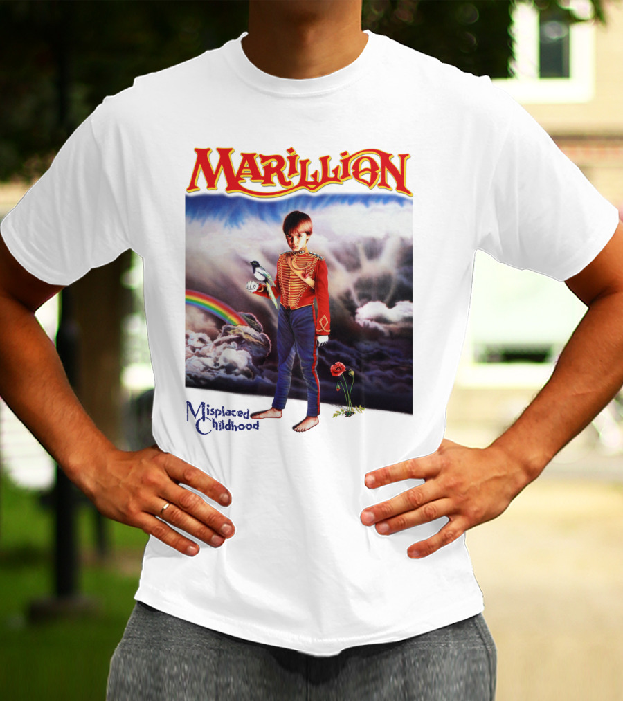 Marillion Misplaced Childhood Rainbow Cloudy Sky Soldier Boy T-Shirt