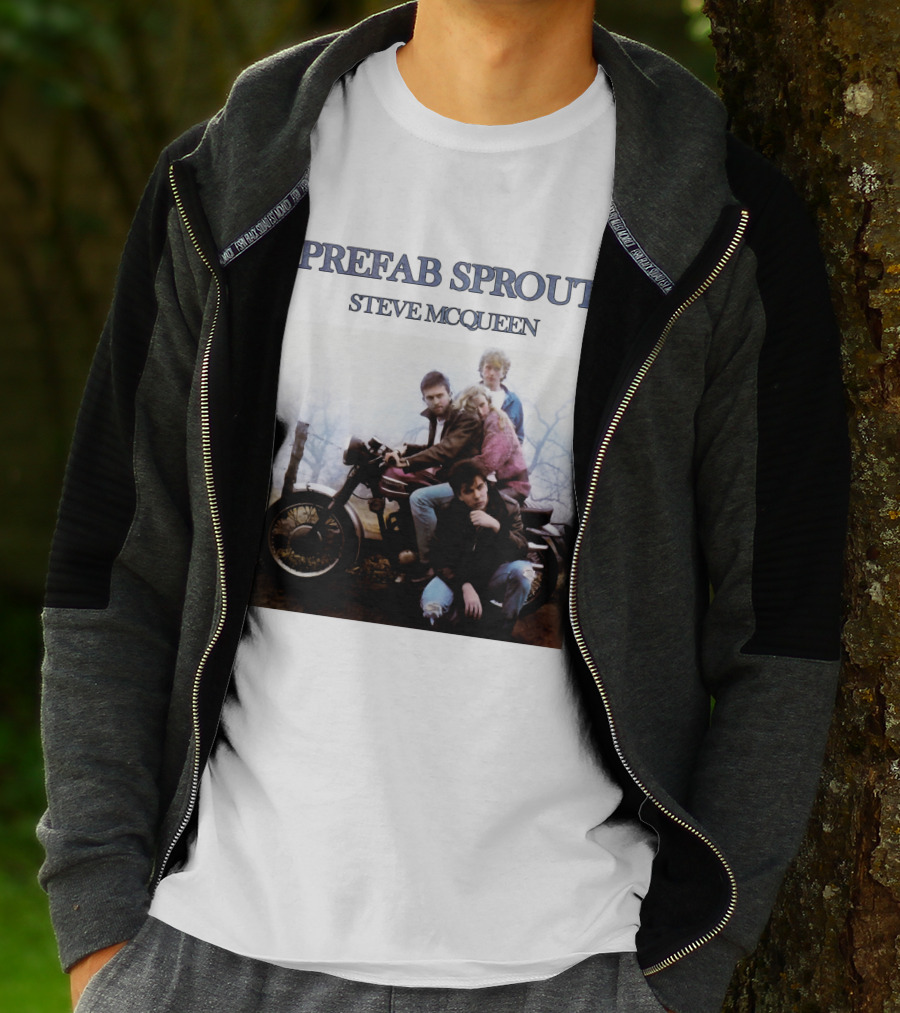 Prefab Sprout Steve McQueen Motorcycle Group Image T-Shirt