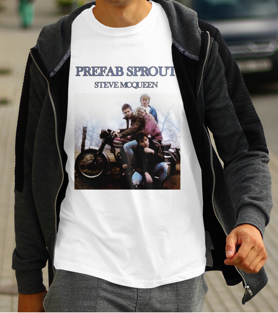 Prefab Sprout Steve McQueen Motorcycle Group Image T-Shirt