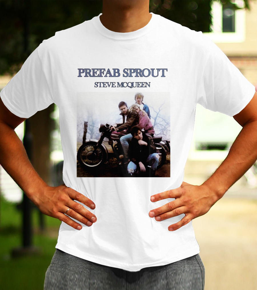 Prefab Sprout Steve McQueen Motorcycle Group Image T-Shirt