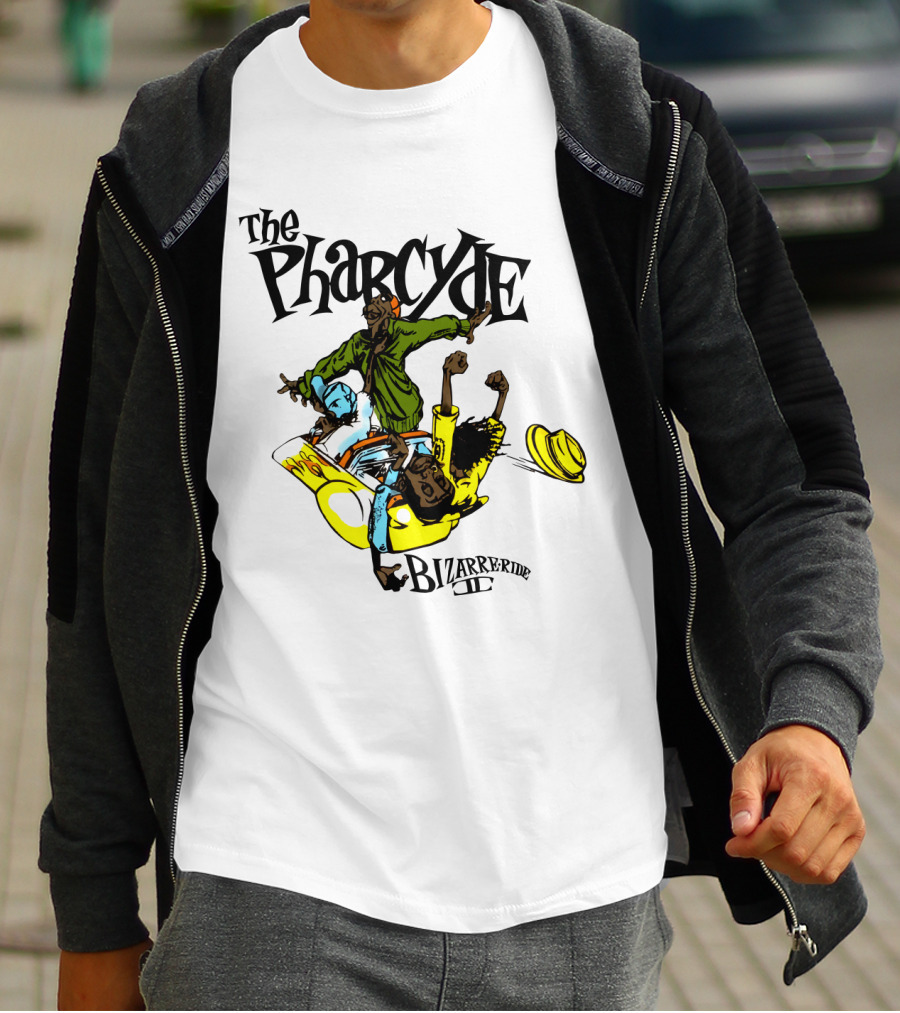 The Pharcyde Bizarre Ride Ii Cartoon Characters On Yellow Car T-Shirt