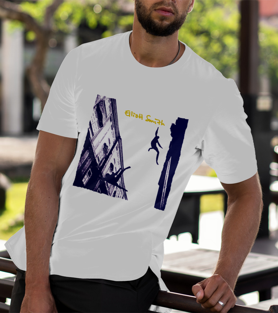 Elliott Smith Leaping Figures Urban Scene T-Shirt