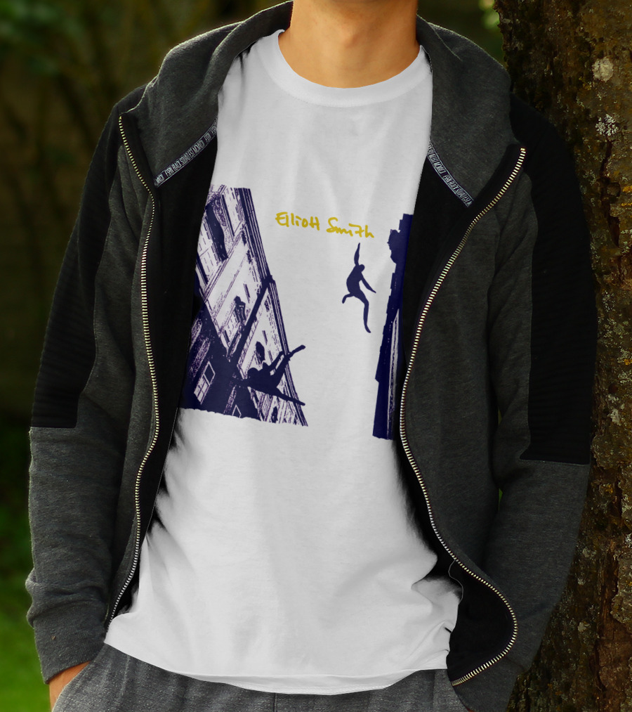 Elliott Smith Leaping Figures Urban Scene T-Shirt