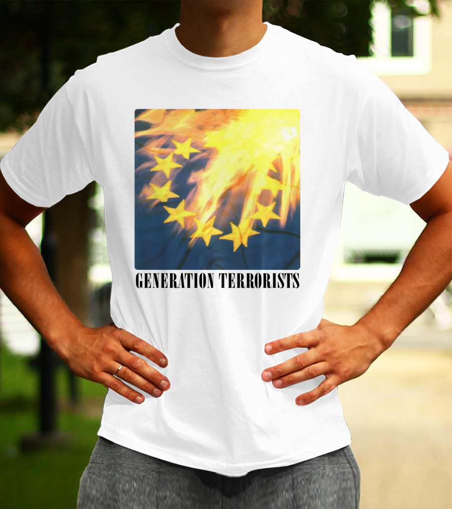 Manic Street Preachers Generation Terrorists European Flag Burning T-Shirt